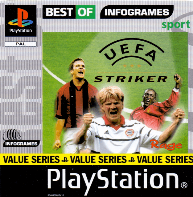 UEFA Striker box art for Playstation